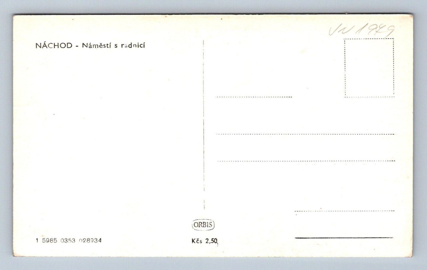 Pohlednice Náchod Náměstí s radnicí (JN1979)