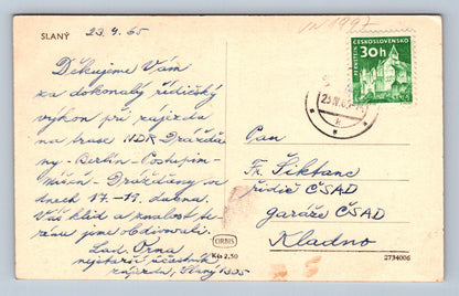 Pohlednice Slaný Střední ekonomická škola (JN1997)