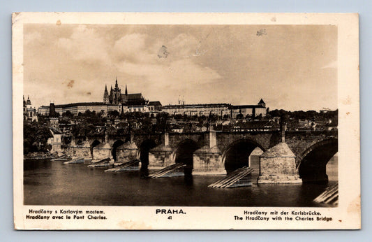 Pohlednice Hradčany s Karlovým mostem (JN2006)