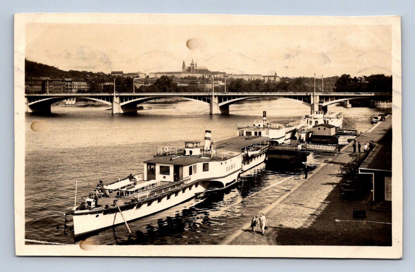 Pohlednice Praha Přístav u Palackého mostu (JN2009)