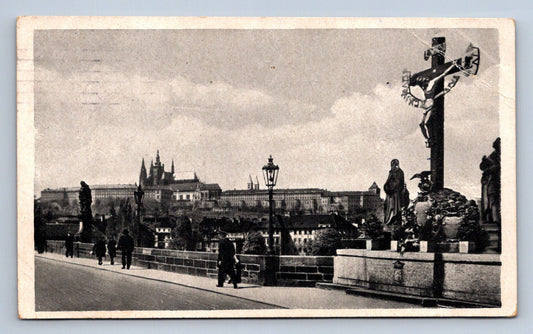 Pohlednice Praha Hradčany a Karlův most (JN2021)