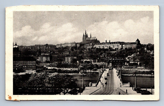 Pohlednice Praha Hradčany a Mánesův Most (JN2036)