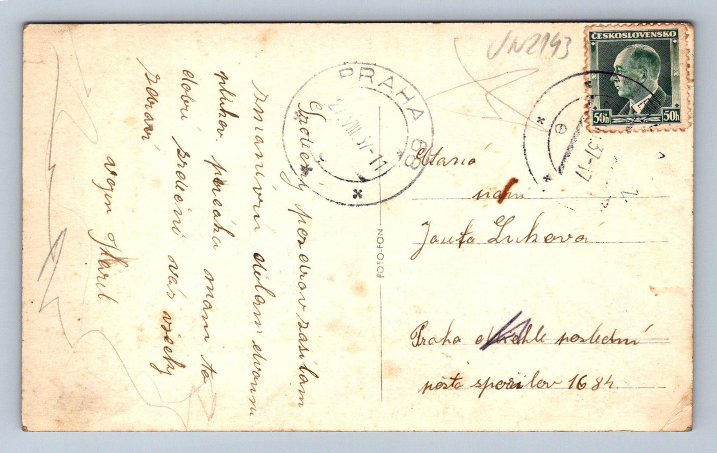 Pohlednice Blatná Zámek (JN2143)