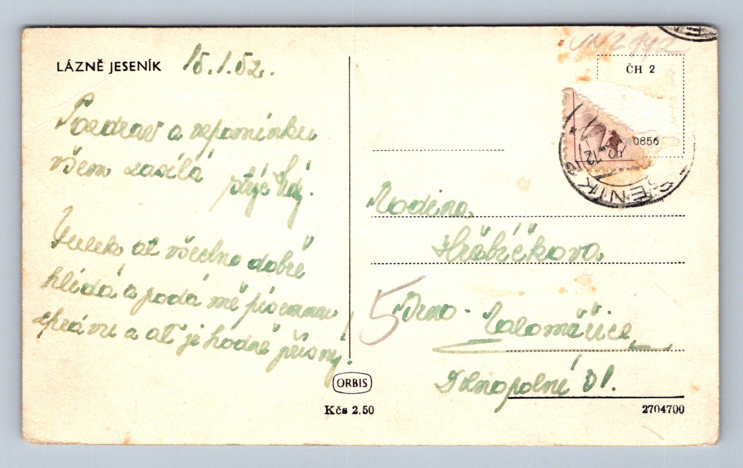 Pohlednice Lázně Jeseník (JN2172)