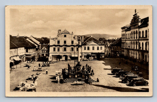 Pohlednice Písek Malé náměstí s Morovým sloupem (JN2177)