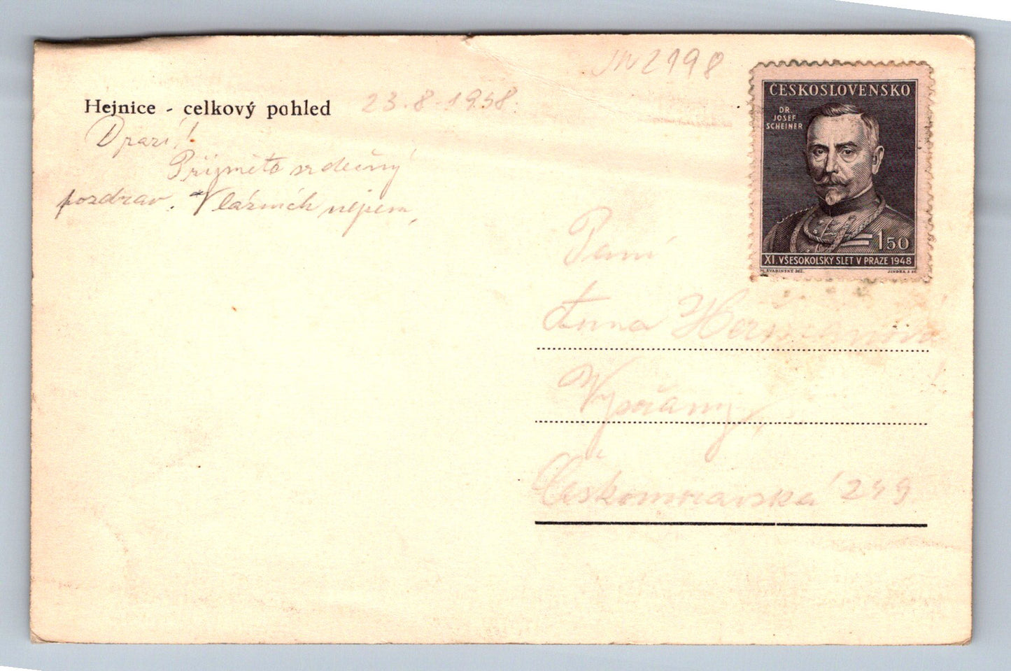 Pohlednice Hejnice celkový pohled (JN2198)