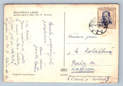 Pohlednice Františkovy lázně Gynekologický ústav (JN2243)