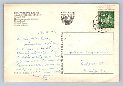Pohlednice Františkovy Lázně Národní třída (JN2255)