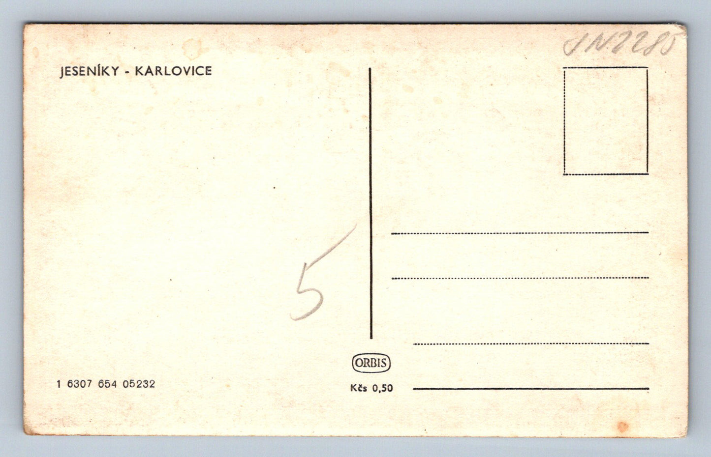 Pohlednice Jeseníky Karlovice (JN2285)