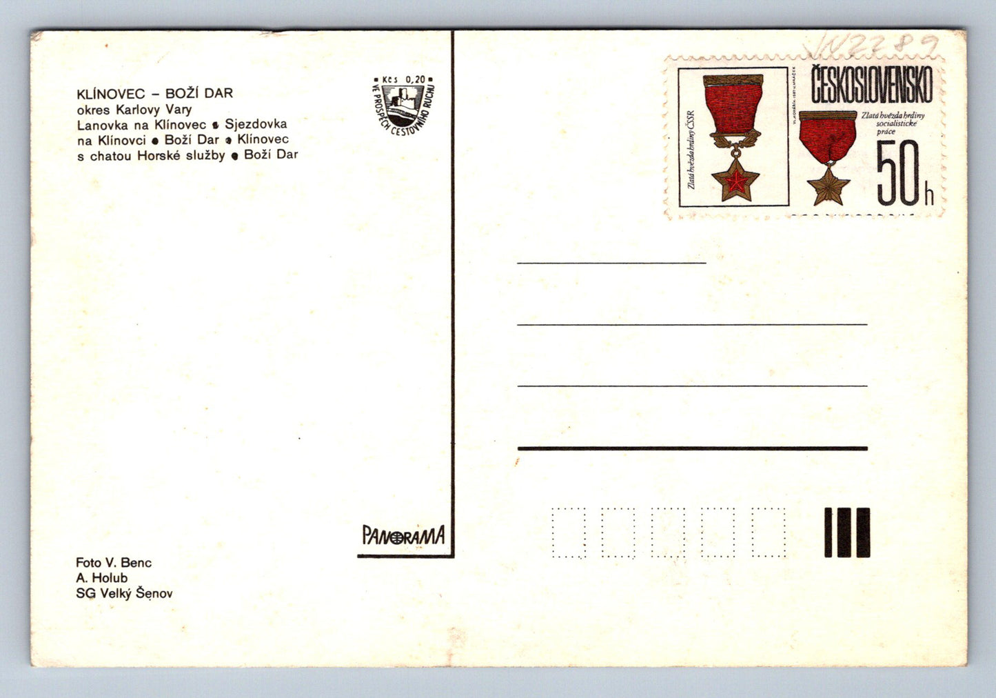 Pohlednice Klínovec Boží dar (JN2289)