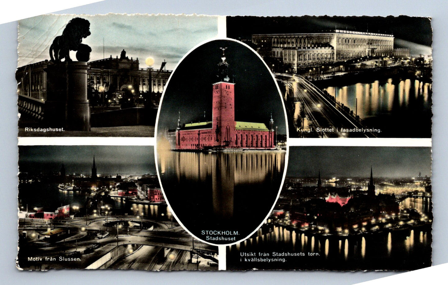 Pohlednice Stockholm Motiv fran Stockholm i kvällsbelysning (JN2312)