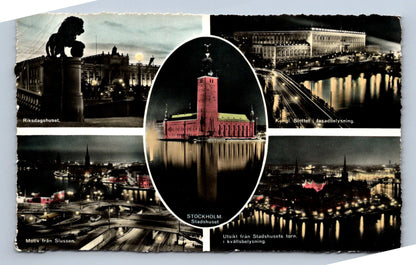 Pohlednice Stockholm Motiv fran Stockholm i kvällsbelysning (JN2312)