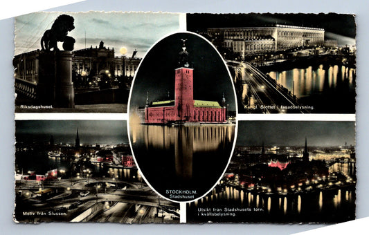 Pohlednice Stockholm Motiv fran Stockholm i kvällsbelysning (JN2312)