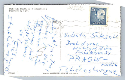 Pohlednice Stockholm Motiv fran Stockholm i kvällsbelysning (JN2312)