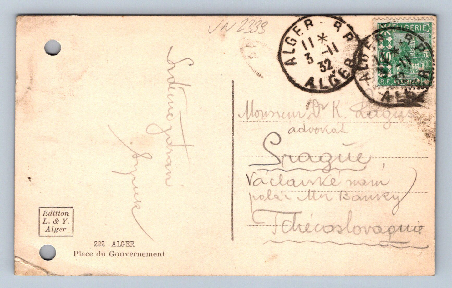 Pohlednice Algérie náměstí (JN2339)