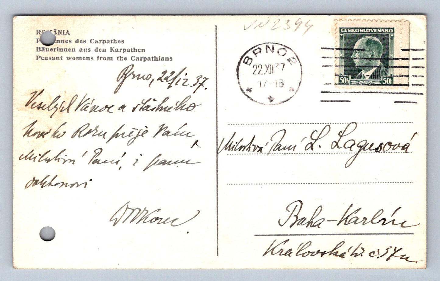 Pohlednice Rumunsko ženy v kroji (JN2344)