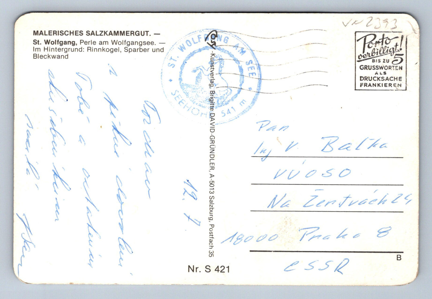 Pohlednice Malerisches salzkammergut (JN2393)