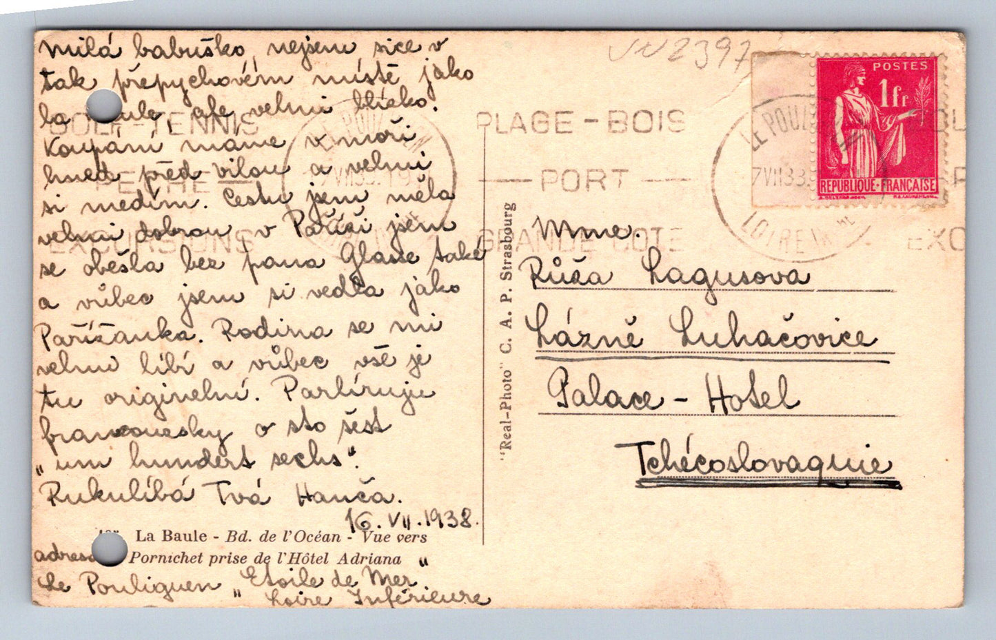 Pohlednice La Baule nábřeží (JN2397)