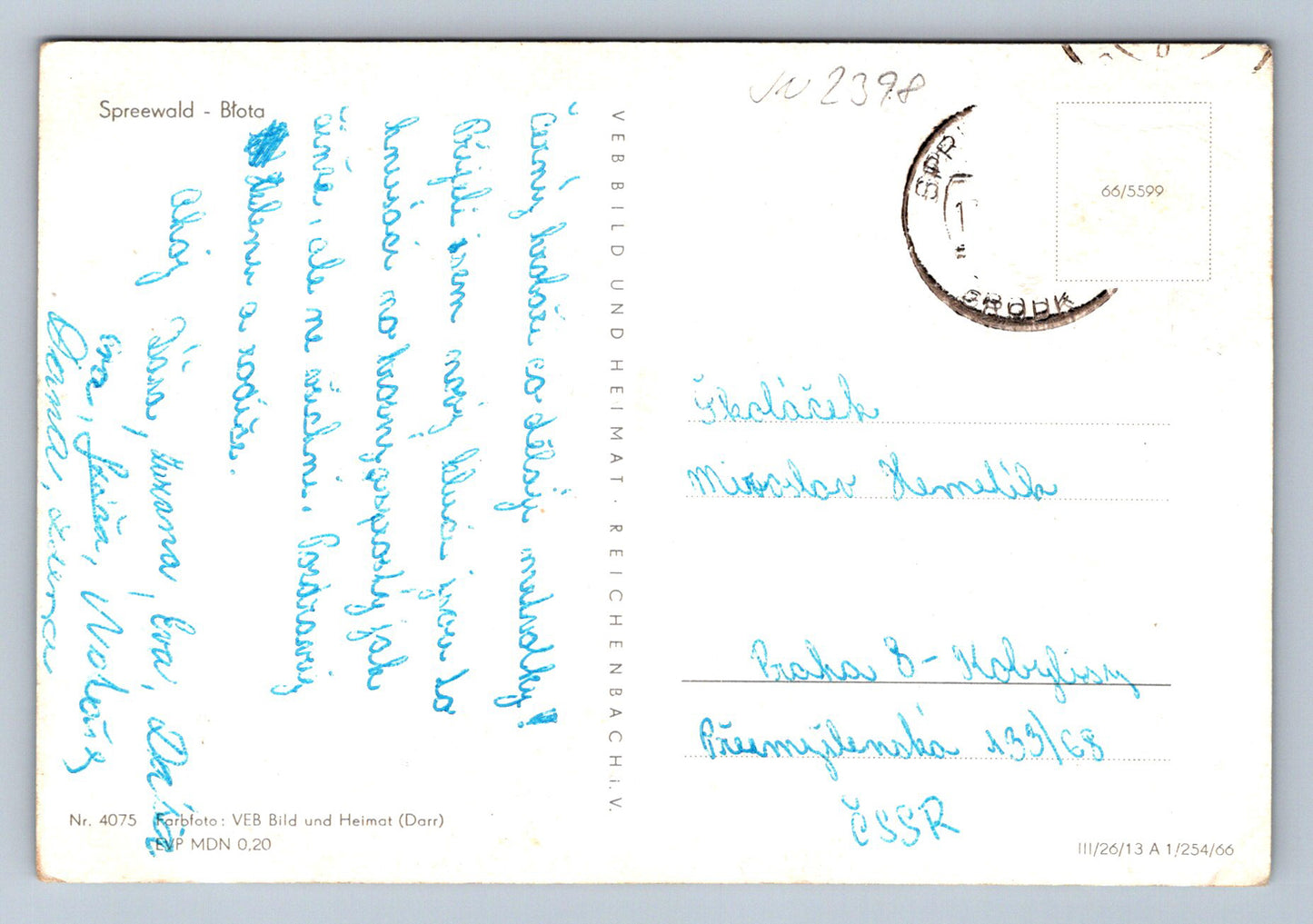 Pohlednice Spreewald Blota (JN2398)