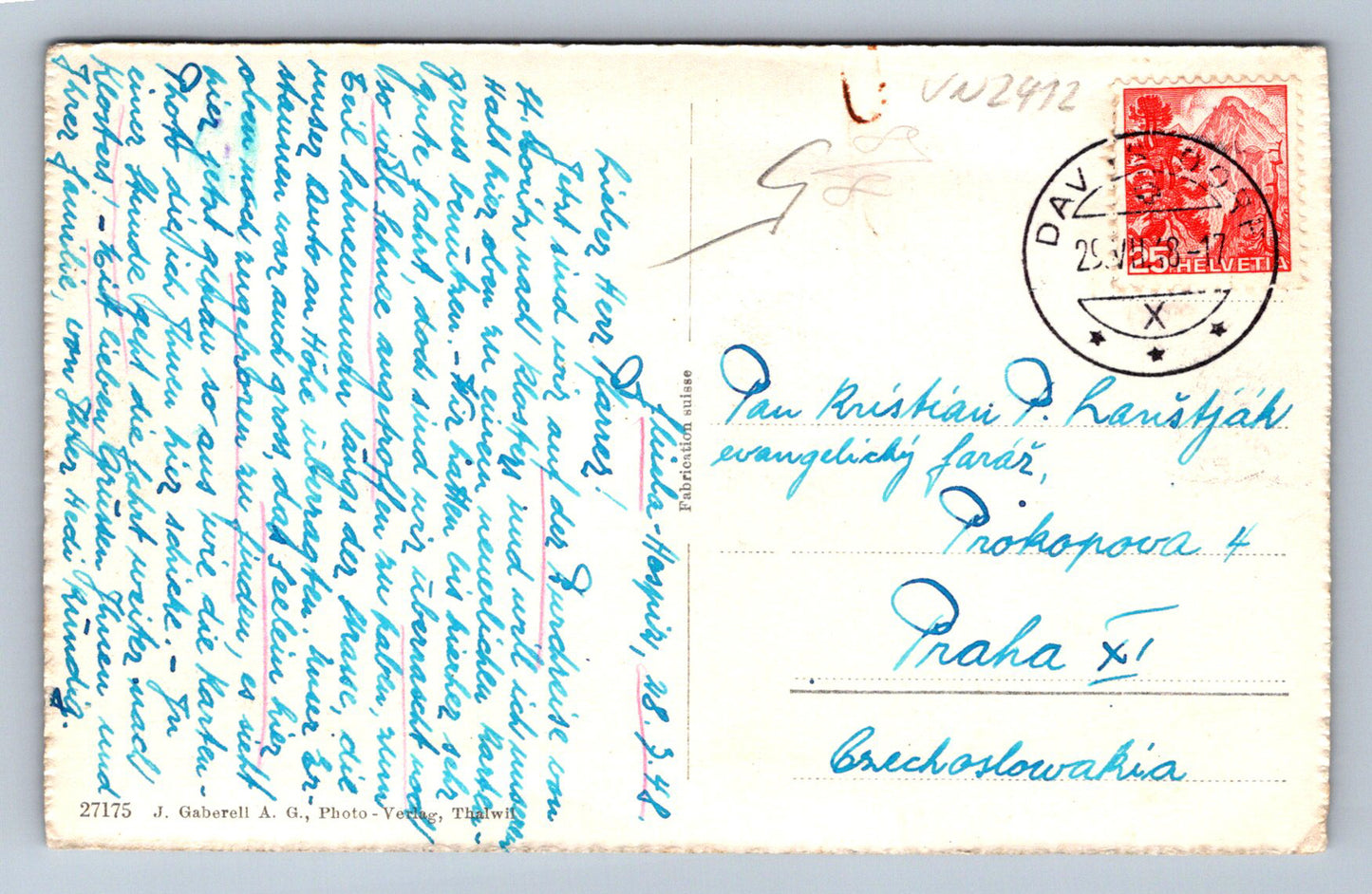 Pohlednice Flüela (JN2412)