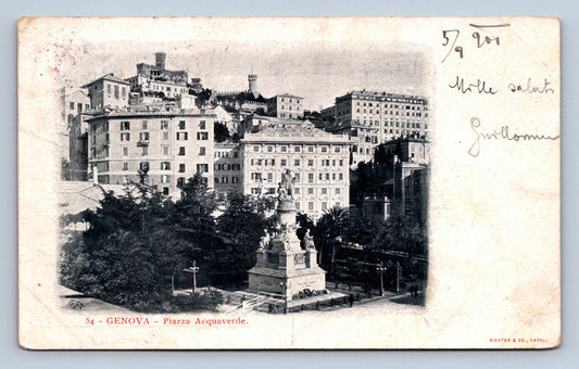 Pohlednice Genova Piazza Acquaverde (JN2425)