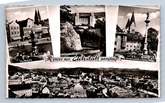 Pohlednice Gruss aus Eichstätt Bayern celkový pohled (JN2459)