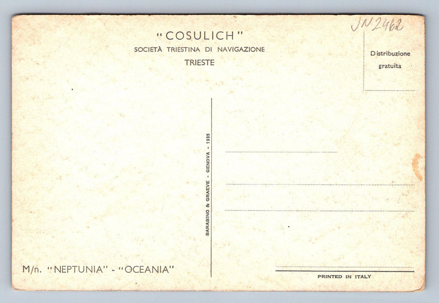 Pohlednice Loď Neptunia Oceania (JN2462)