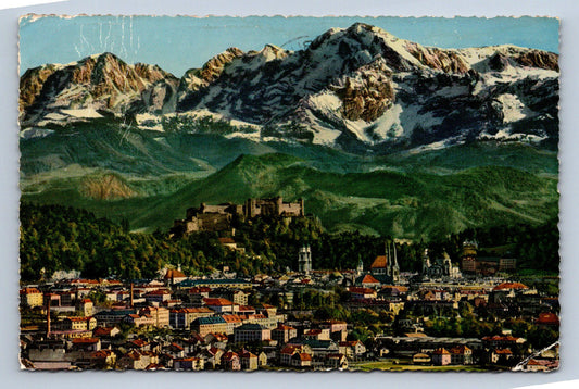 Pohlednice Salzburg die Aplenstadt mit Hohem Göll (JN2474)