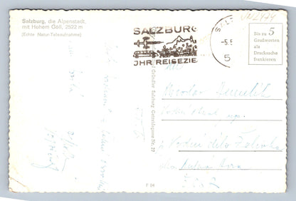 Pohlednice Salzburg die Aplenstadt mit Hohem Göll (JN2474)