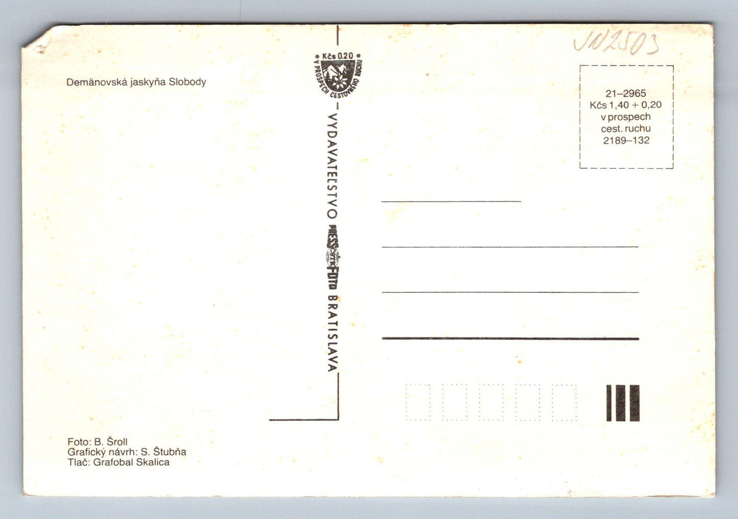 Pohlednice Demänovská jaskyňa Slobody (JN2503)