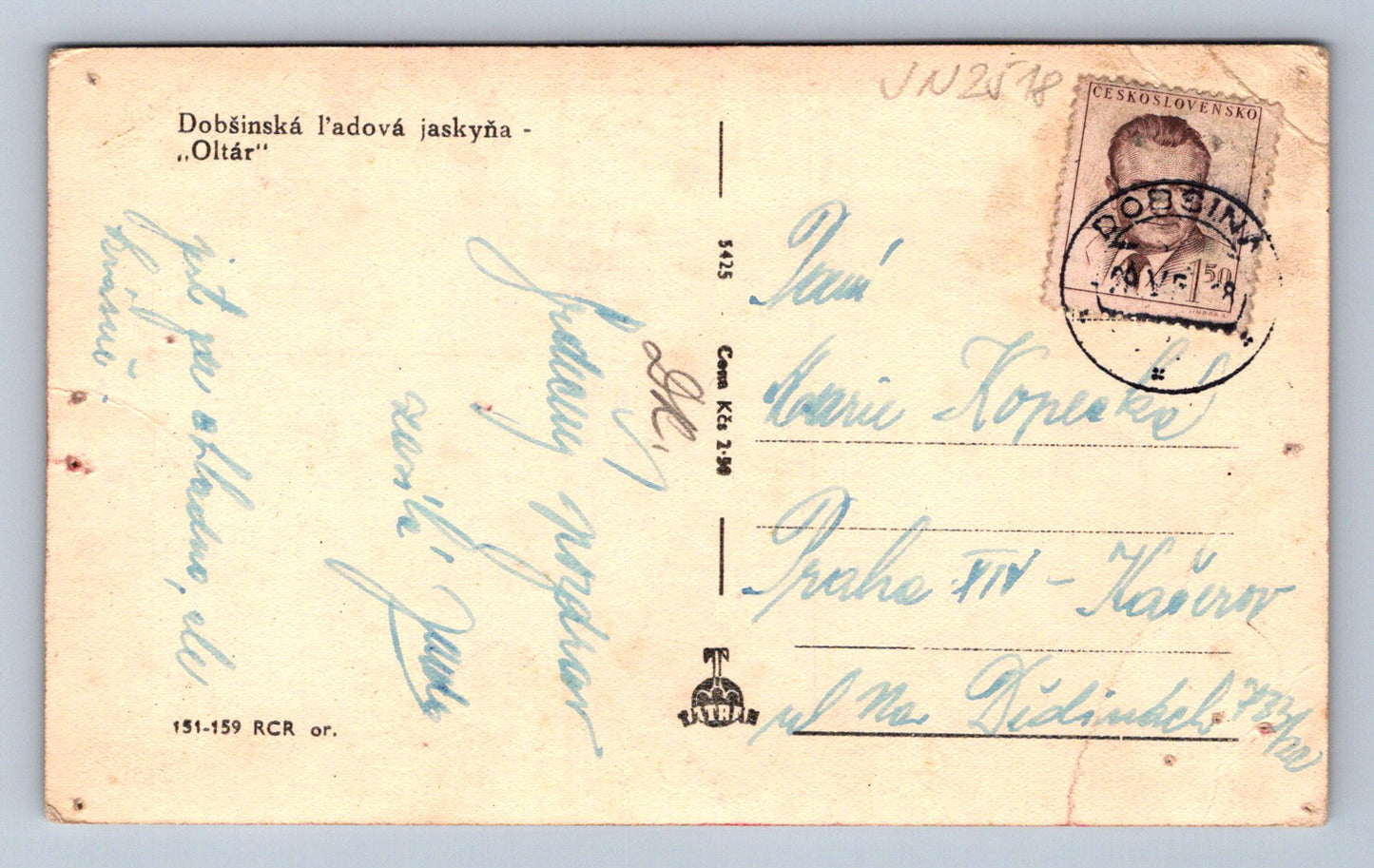 Pohlednice Dobšinká Ladova jaskyna Oltár (JN2518)