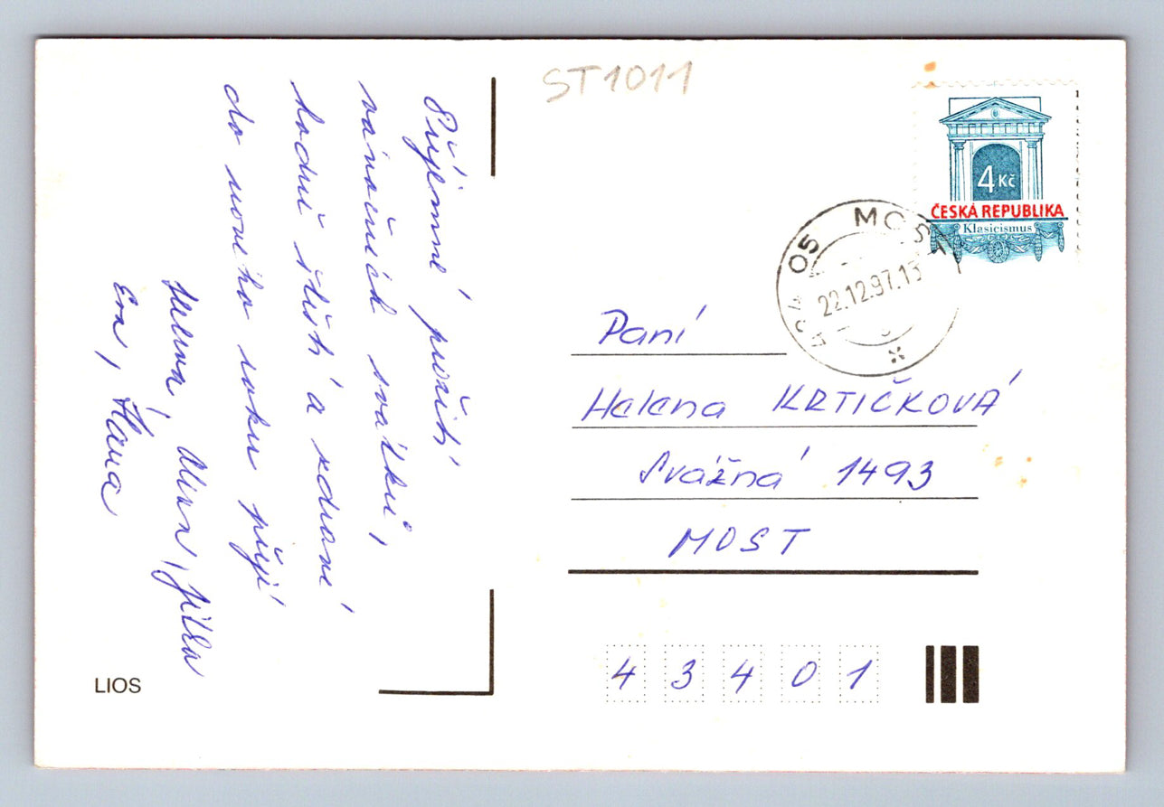 Pohlednice KOČIČKA CARTOON (ST1011)