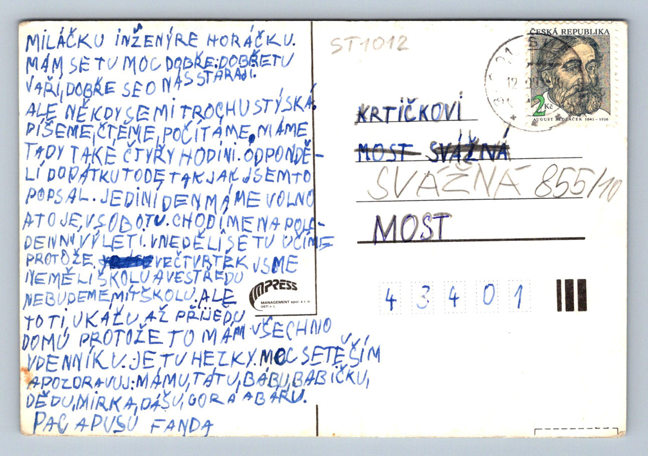 Pohlednice I LOVE (ST1012)