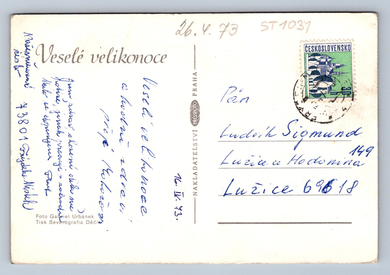 Pohlednice VESELÉ VELIKONOCE (ST1031)