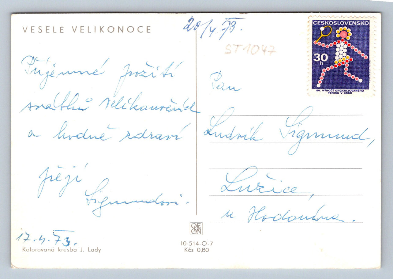 Pohlednice VESELÉ VELIKONOCE (ST1047)