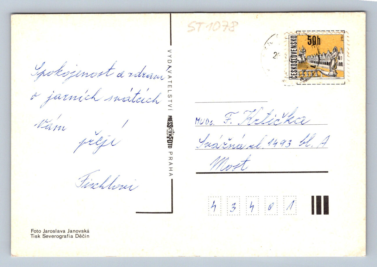 Pohlednice VELIKONOČNÍ POZDRAV (ST1078)