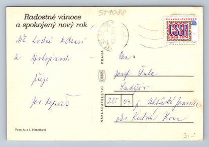 Pohlednice RADOSTNÉ VÁNOCE A SPOKOJENÝ NOVÝ ROK (ST1088)