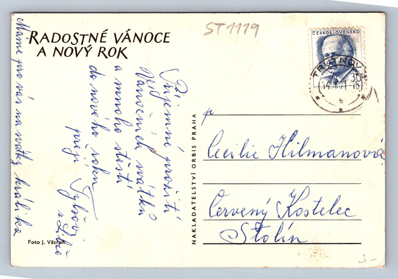 Pohlednice RADOSTNÉ VÁNOCE A NOVÝ ROK (ST1119)