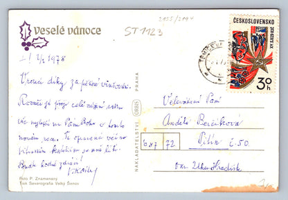 Pohlednice VESELÉ VÁNOCE (ST1123)
