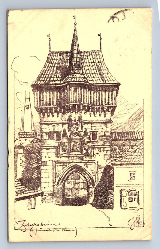 Pohlednice ŽATECKÁ BRÁNA - V PŮVODNÍM STAVU (ST1143)