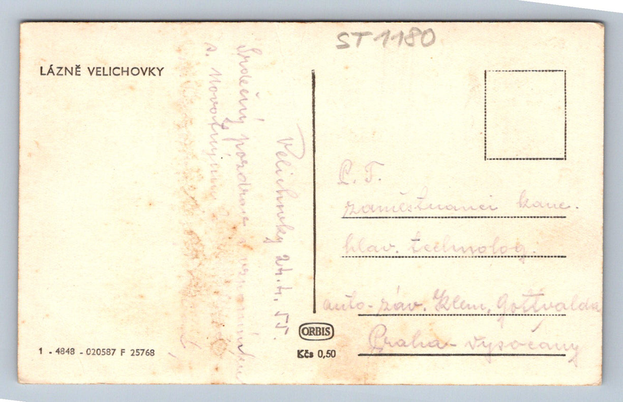 Pohlednice LÁZNĚ VELICHOVKY (ST1180)