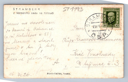 Pohlednice ŠTRAMBERK Z NÁRODNÍHO SADU NA KOTOUČI (ST1193)