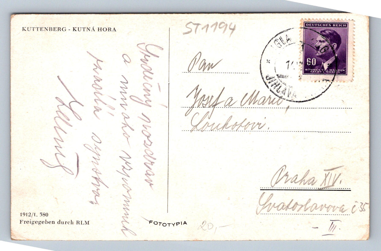 Pohlednice KUTNÁ HORA (ST1194)