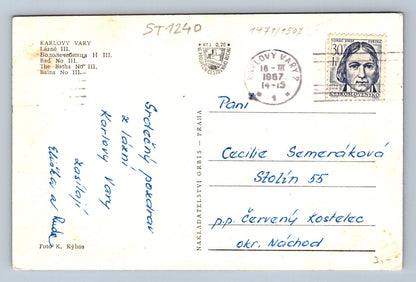 Pohlednice KARLOVY VARY - LÁZNĚ III (ST1240)