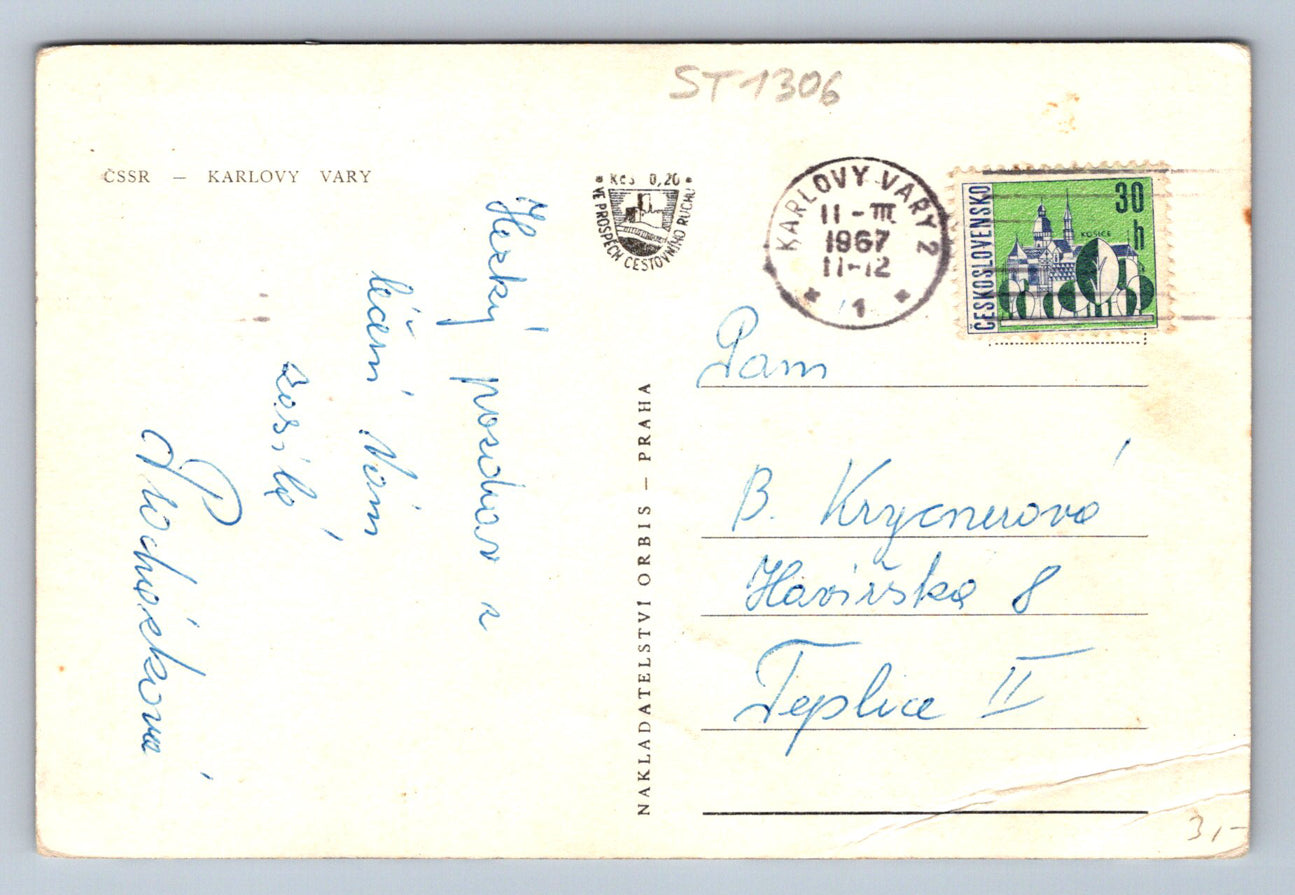 Pohlednice KARLOVY VARY (ST1306)