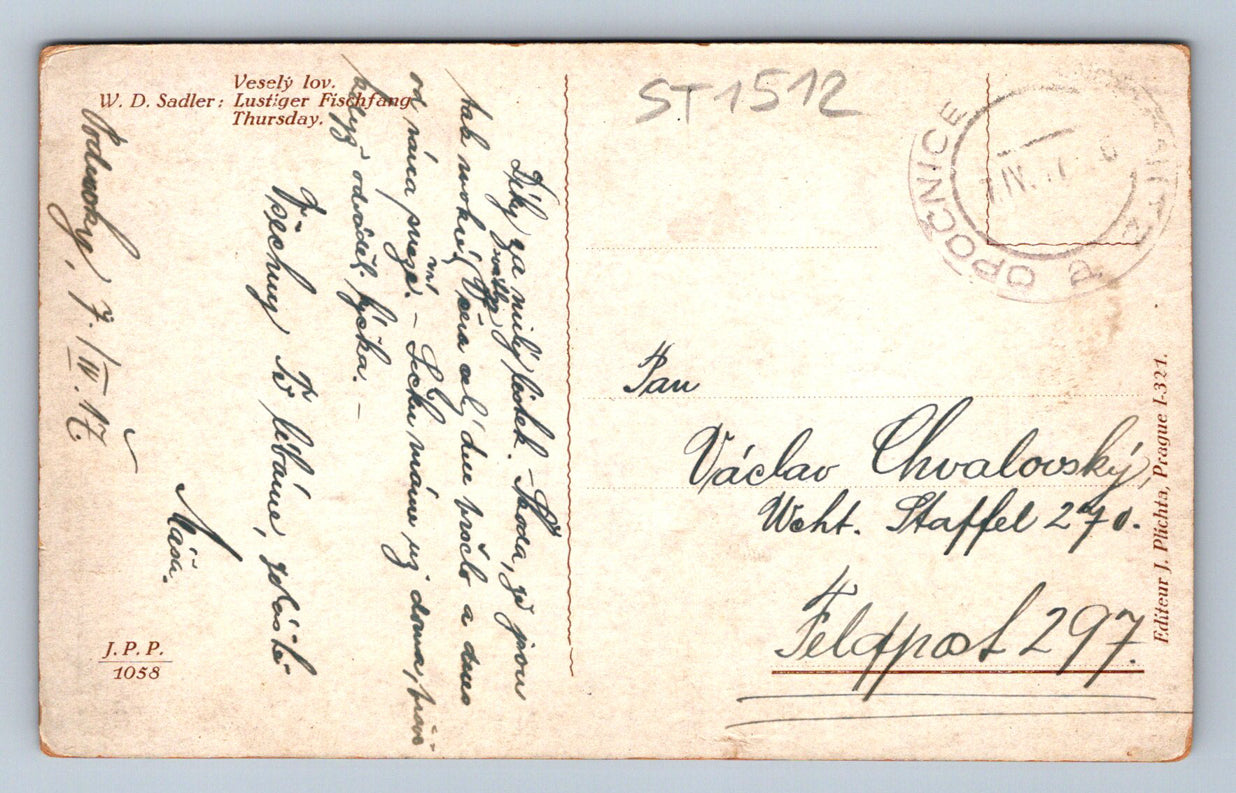 Pohlednice VESELÝ LOV - W.D. SADLER (ST1512)