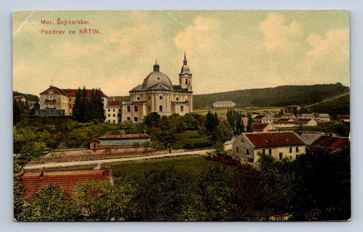 Pohlednice MOR. ŠVÝCARSKO - POZDRAV ZE KŘTIN (ST1517)