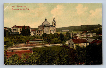 Pohlednice MOR. ŠVÝCARSKO - POZDRAV ZE KŘTIN (ST1517)