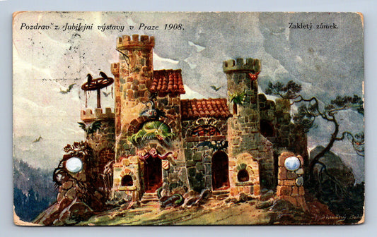 Pohlednice POZDRAV Z JUBILEJNÍ VÝSTAVY V PRAZE 1908 (ST1522)