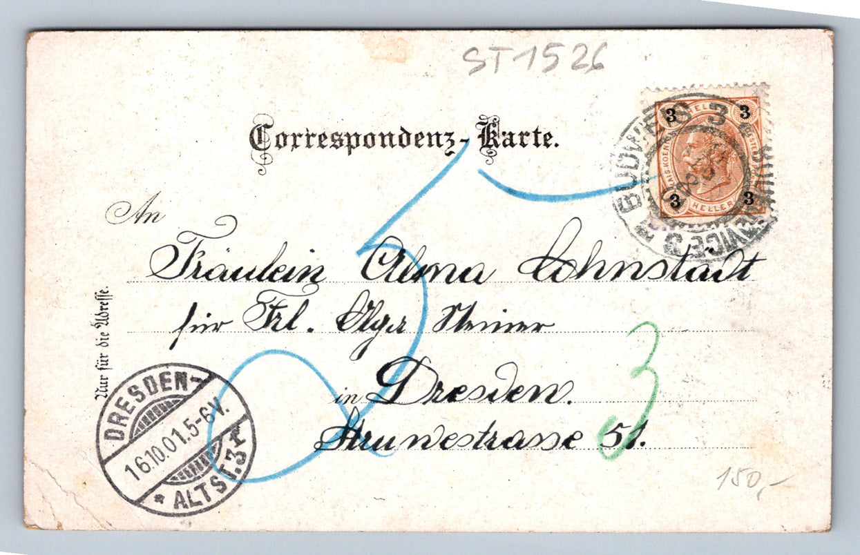 Pohlednice GRUSS AUS BUDWEIS (ST1526)